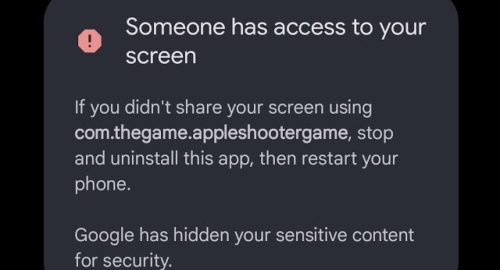 Someone has access to your screen